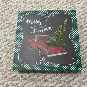 Small sign - Merry Christmas truck